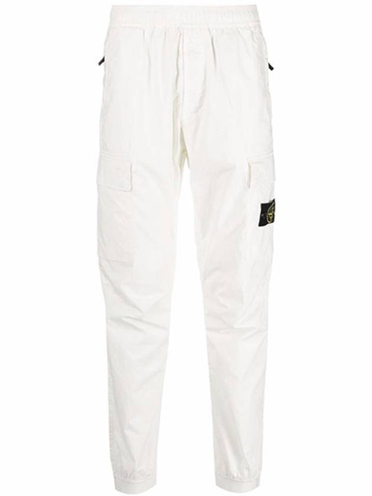 Men's Tella Paracadute Regular Fit Cargo Pants White - STONE ISLAND - BALAAN.