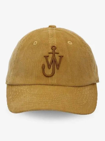 Anchor Logo Corduroy Ball Cap Mustard - JW ANDERSON - BALAAN 2