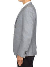 Center Back Striped Wool Cashmere Jacket Grey - THOM BROWNE - BALAAN 5