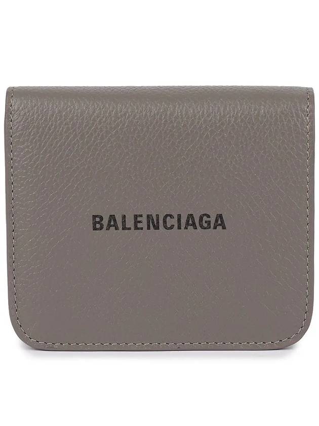 Logo Coin Pocket Flap Half Wallet Medium Grey - BALENCIAGA - BALAAN 7