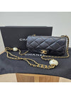 Mini Flap Bag Lambskin Fantasy Pearl Gold Metal Black - CHANEL - BALAAN 3