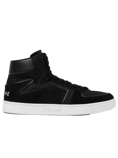 CT01 Z Trainer Calfskin Mesh High Top Sneaker Black - CELINE - BALAAN 1