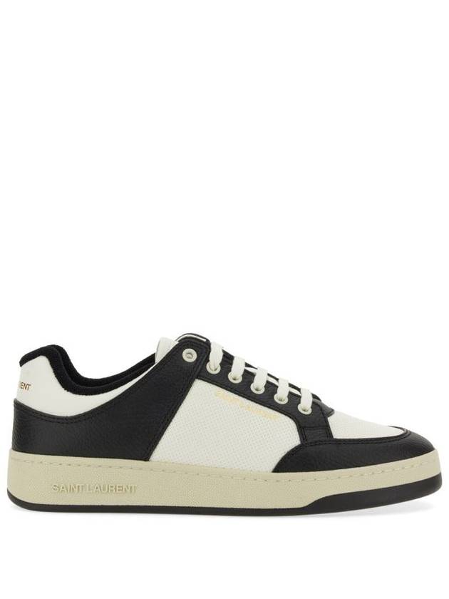 SL 61 Low Top Sneakers Black White - SAINT LAURENT - BALAAN 7