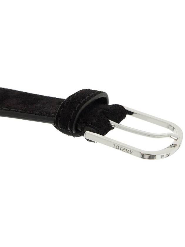 wide suede leather belt with large buckle - TOTEME - BALAAN 3