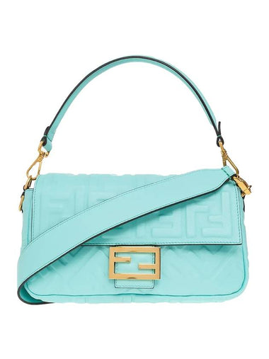 Nappa Leather Shoulder Bag Light Blue - FENDI - BALAAN 1