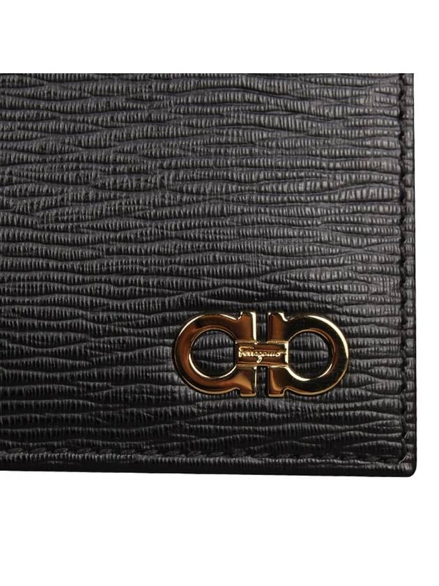 Gancini Half Wallet Black - SALVATORE FERRAGAMO - BALAAN 9