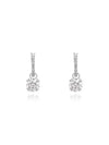 Constella Crystal Drop Earrings White Silver - SWAROVSKI - BALAAN 3