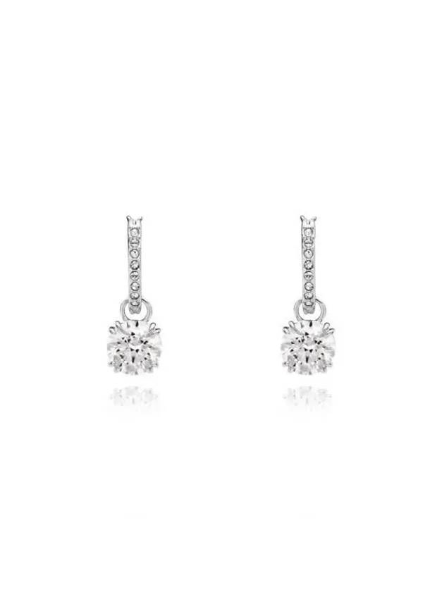 Constella Crystal Drop Earrings White Silver - SWAROVSKI - BALAAN 3