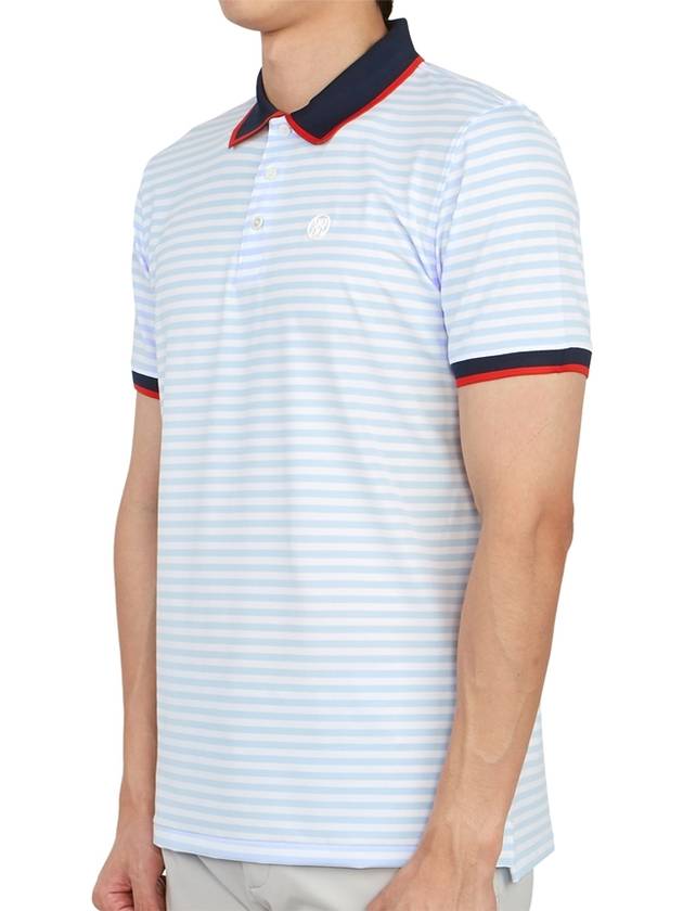 MS23K002 MS23K002 logo embroidered striped polo shirt - G/FORE - BALAAN 3