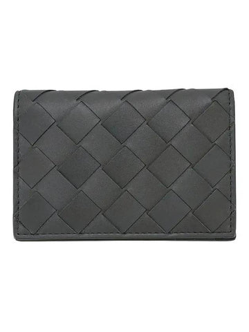 Intrecciato Card Wallet Grey - BOTTEGA VENETA - BALAAN 1