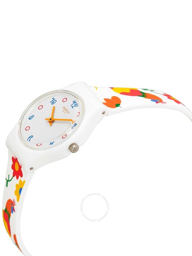 Swatch Polletto White Dial Multi-Colored Print Ladies Watch LW154 - SWATCH - BALAAN 2