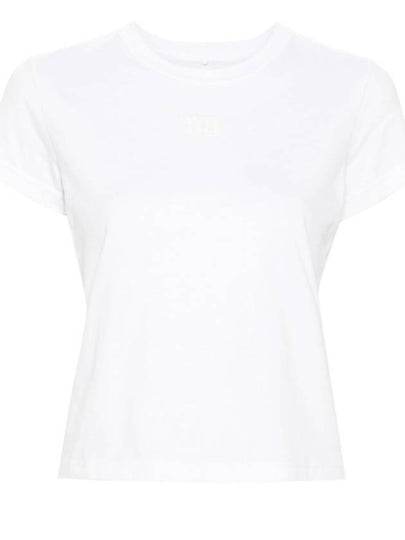 Logo Cotton Short Sleeve T-Shirt White - ALEXANDER WANG - BALAAN 2