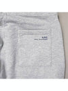 Men's Item Logo Track Pants Gray - A.P.C. - BALAAN.