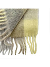 Check Mohair Muffler Vanilla Beige Lavender - ACNE STUDIOS - BALAAN 3