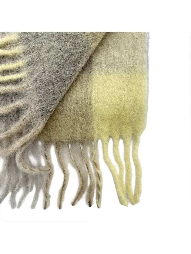 Check Mohair Muffler Vanilla Beige Lavender - ACNE STUDIOS - BALAAN 3