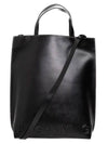 Leather Tote Bag Black - GANNI - BALAAN 1