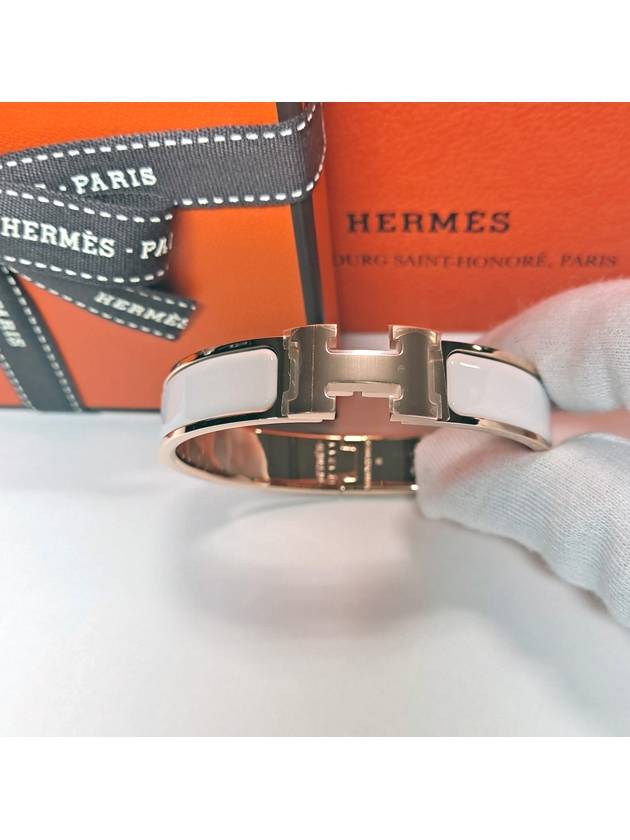 Clic H Bracelet Gold Blanc - HERMES - BALAAN 6