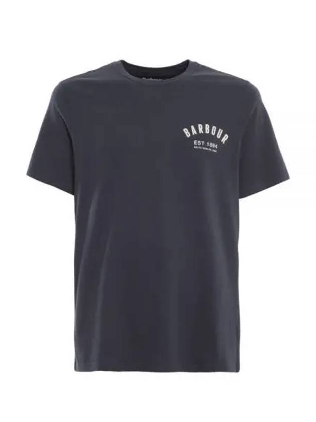 Men's Preppy Logo Short Sleeve T-Shirt Navy - BARBOUR - BALAAN 2