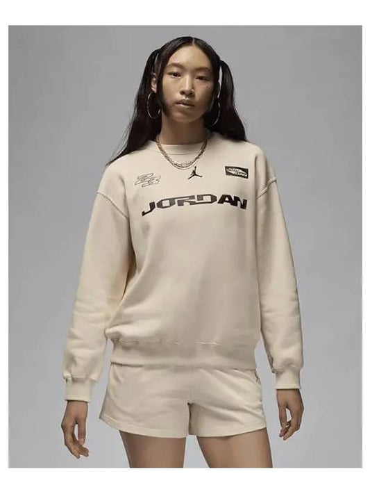 Jordan Brooklyn Fleece Women s Crewneck Sweatshirt Legend Light Brown Black FV7087 203 700039 - NIKE - BALAAN 1