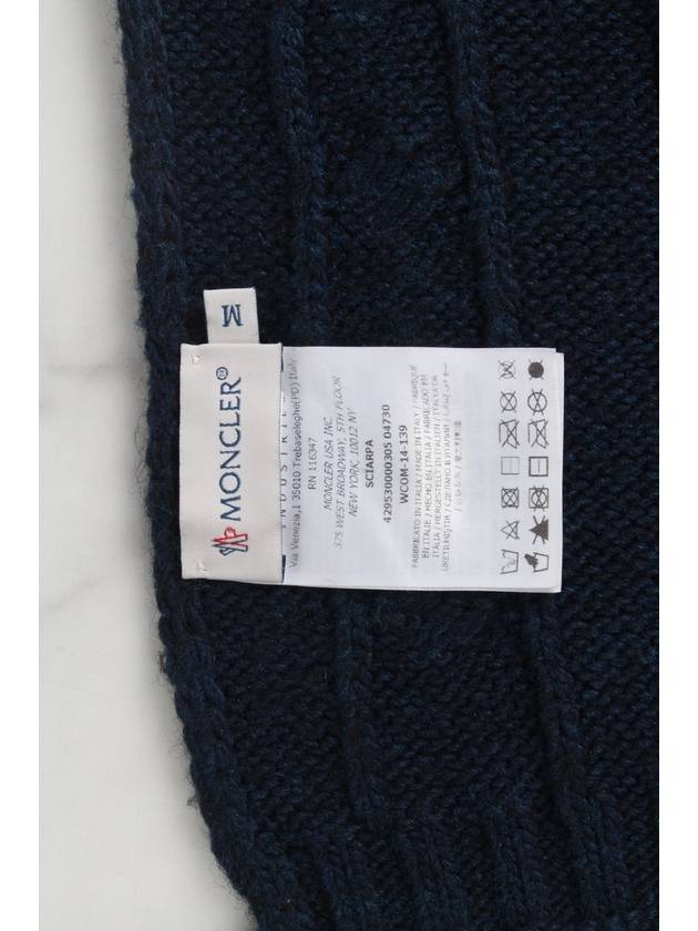 Knit muffler navy M - MONCLER - BALAAN 5