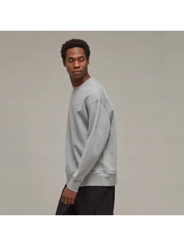 Classic Chest Logo Cotton Sweatshirt Grey - Y-3 - BALAAN 4