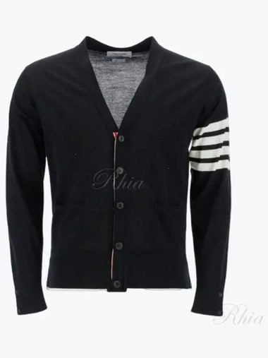 Men s MKC002D Y1014 4 Bar Relaxation Wool Cardigan Knitwear - THOM BROWNE - BALAAN 1