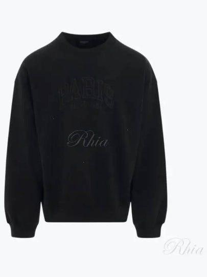 Cities Paris Regular Fit Sweatshirt Black - BALENCIAGA - BALAAN 2