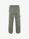 Logo Twill Cotton Cargo Track Pants Musk Green - STONE ISLAND - BALAAN 3