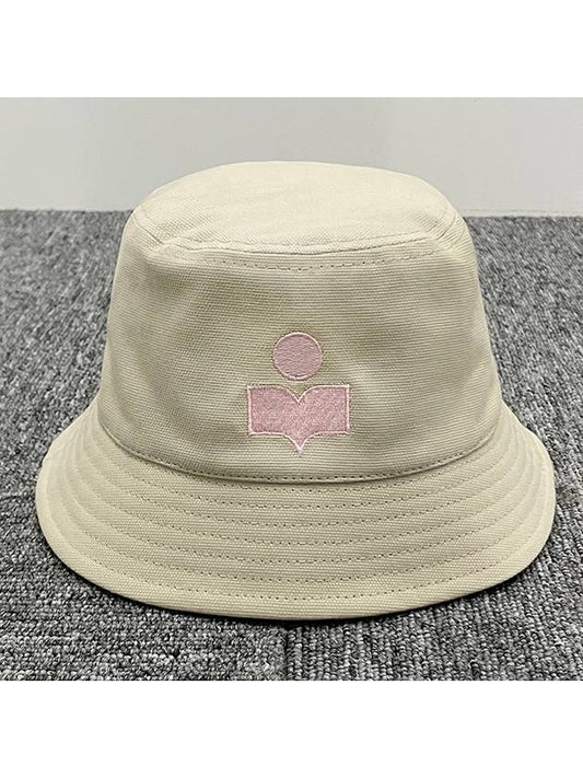 HALEY logo bucket hat ecru light pink CU001XFA A3C05A ECLP - ISABEL MARANT ETOILE - BALAAN 2