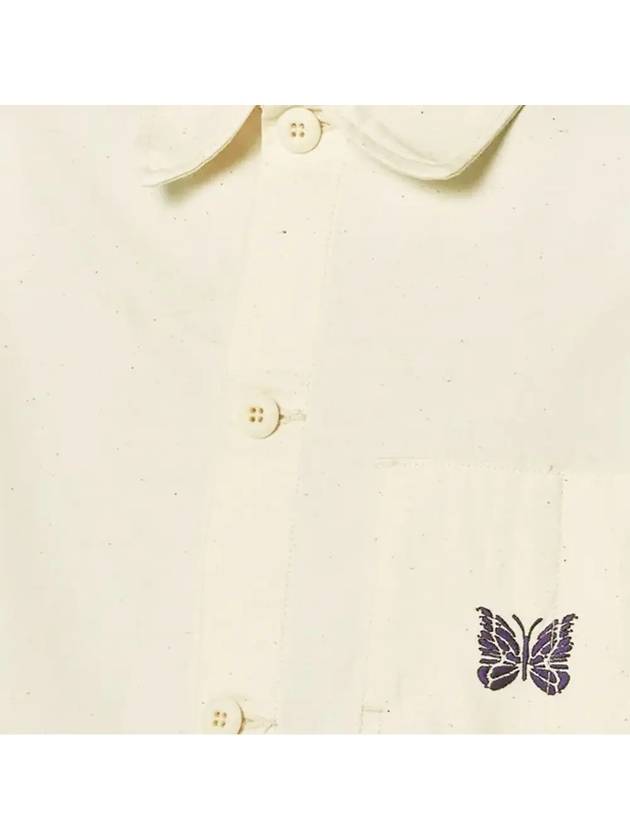 butterfly embroidery pocket shirt jacket MR220 WHITE - NEEDLES - BALAAN 4