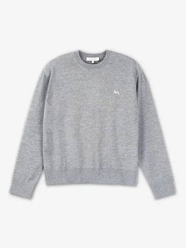 Baby Fox Patch Regular Knit Medium Gray Melange MW00816KT1036H131 - MAISON KITSUNE - BALAAN 1