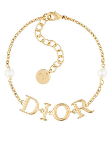 Revolution Logo Pearl Bracelet Gold - DIOR - BALAAN 1