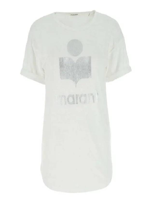 Koldi Linen Short Sleeve T-Shirt White - ISABEL MARANT ETOILE - BALAAN 2