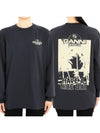 Logo Print Long Sleeve T-Shirt Black - GANNI - BALAAN 3