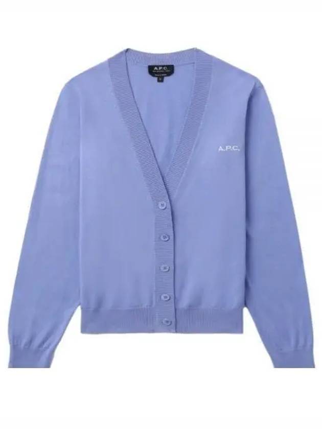 Bee Logo V-neck Cardigan Blue - A.P.C. - BALAAN 2