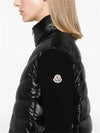 Padded Wool Cardigan Black - MONCLER - BALAAN 7