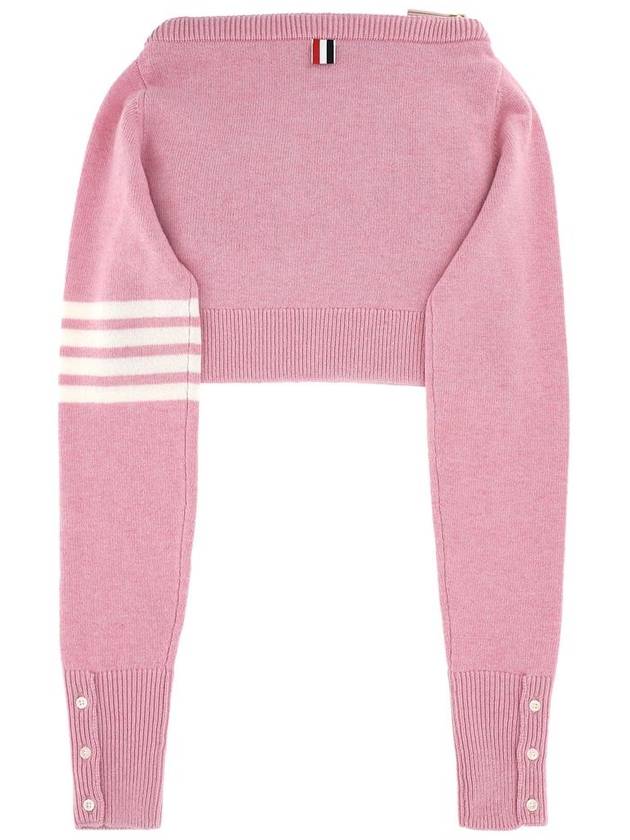 Jersey Stitched Merino Crew Neck Sweater Shell Tote Bag Pink - THOM BROWNE - BALAAN 3