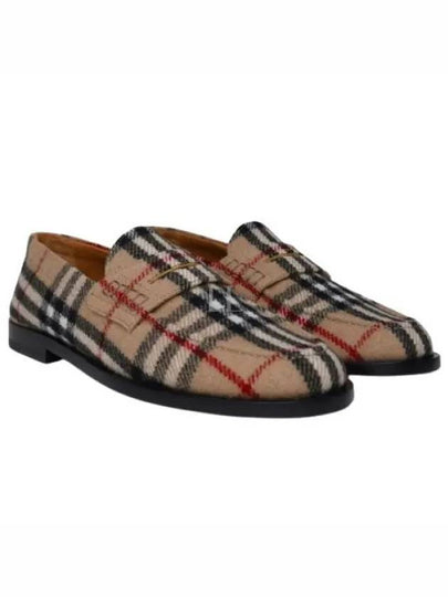 Checked Wool Loafers Archive Beige - BURBERRY - BALAAN 2