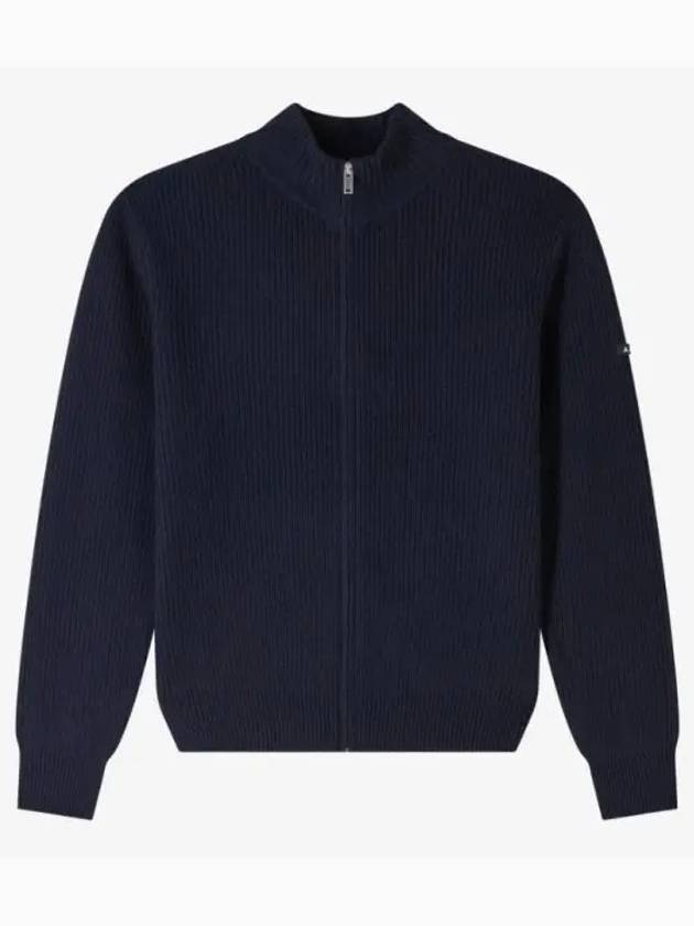 Heath Rib Wool Zip-Up Cardigan Navy - A.P.C. - BALAAN 2