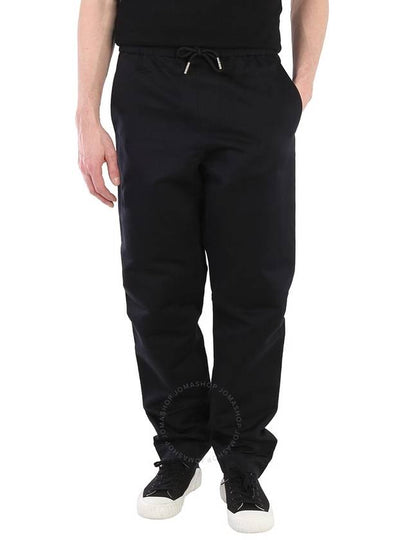 Linen Cotton Jogger Track Pants Black - BURBERRY - BALAAN 2