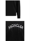 logo print faded effect sweatshirt black - MONCLER - BALAAN 7