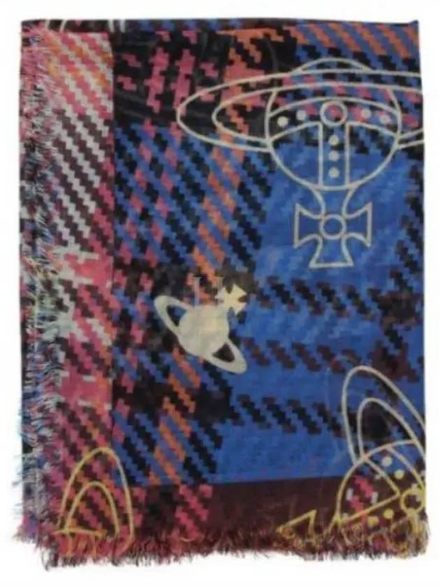 ORB Mac Andy Wrap Check Wool Silk Scarf - VIVIENNE WESTWOOD - BALAAN 2