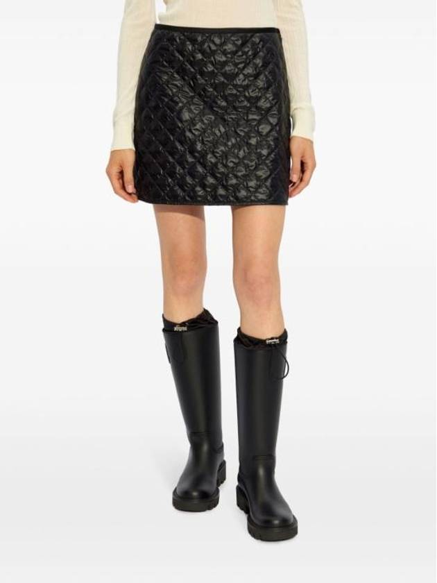 Padded Mini A-Line Skirt Black - MONCLER - BALAAN 5