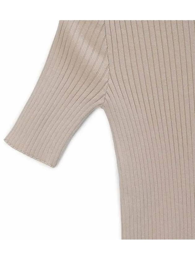 Reedition Knit Short Sleeve Turtle Neck Sand - COURREGES - BALAAN 5