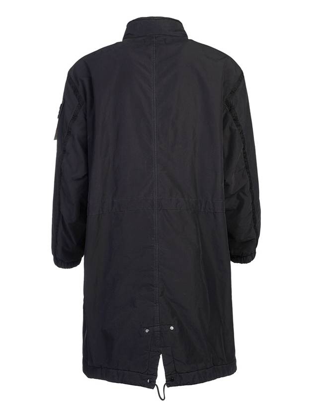 David Compass Badge Long Raincoat Black - STONE ISLAND - BALAAN 4