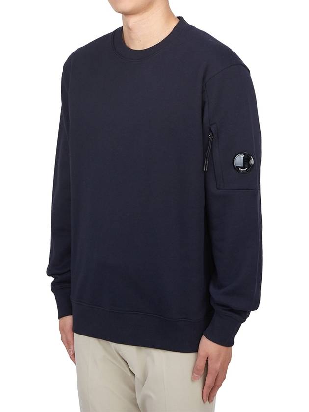 Diagonal Raised Fleece Lens Sweatshirt Navy - CP COMPANY - BALAAN 3