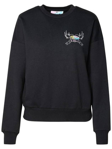 Chiara Ferragni Black Cotton Sweatshirt - CHIARA FERRAGNI - BALAAN 1