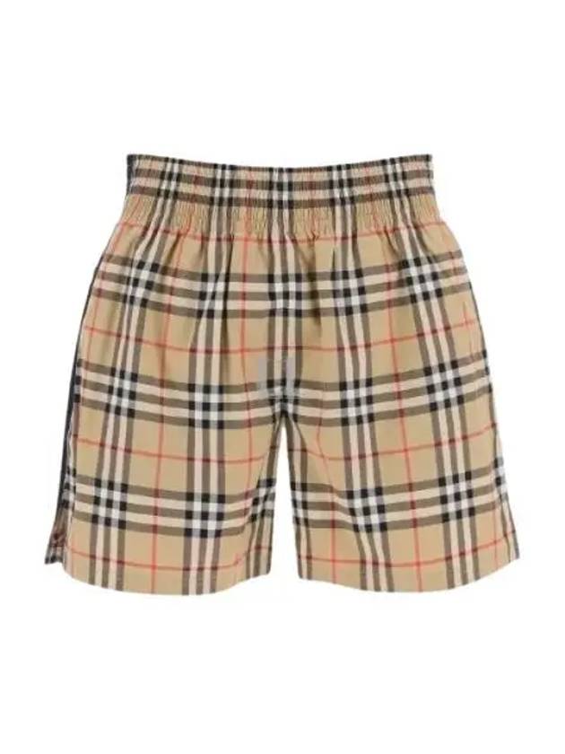 Banding Check Cotton Shorts Beige - BURBERRY - BALAAN 2