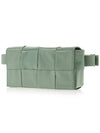 Intrecciato Cassette Mini Belt Bag Sage Green - BOTTEGA VENETA - BALAAN.