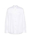 Embroidered AS Logo Striped Long Sleeve Shirt White - ACNE STUDIOS - BALAAN 1